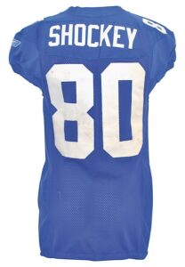 2007 Jeremy Shockey New York Giants Game-Used Home Jersey