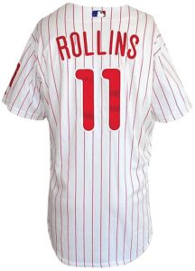 2007 Jimmy Rollins Philadelphia Phillies Game-Used Home Jersey