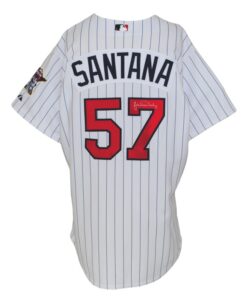 2007 Johan Santana Minnesota Twins Un-Worn & Autographed Home Uniform