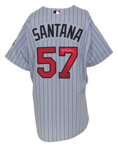 2007 Johan Santana Minnesota Twins Un-Worn & Autographed Road Uniform