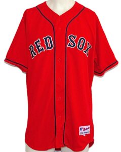 2007 Kevin Cash Rookie Boston Red Sox Game-Used Red Alternate Jersey