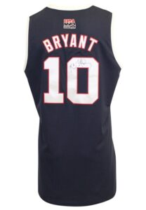 2007 Kobe Bryant Team USA FIBA Americas Championship Blue Vs. White Intrasquad Game-Used & Autographed Blue Jersey