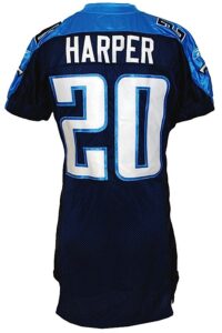 2007 Nick Harper Tennessee Titans Game-Used Home Jersey