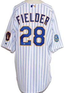 2007 Prince Fielder Milwaukee Brewers Game-Used Friday Night Home Jersey