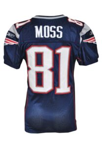 2007 Randy Moss New England Patriots Game-Used Home Jersey