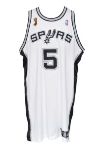 2007 Robert Horry San Antonio Spurs NBA Finals Game-Used Home Uniform (2)(Horry LOA • Championship Season)