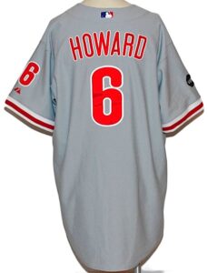 2007 Ryan Howard Philadelphia Phillies Game-Used Road Jersey