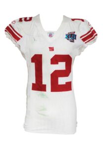 2007 Steve Smith New York Giants Super Bowl XLII Game-Used Road Uniform