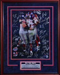 2007 Super Bowl Champion NY Giants Team Autographed Limited Edition End Zone Celebration Framed Photo