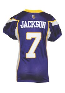 2007 Tavaris Jackson Minnesota Vikings Game-Used & Autographed Home Jersey