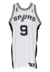 2007 Tony Parker San Antonio Spurs NBA Finals Game-Used & Autographed Home Jersey