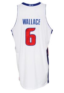 2008-09 Ben Wallace Detroit Pistons Game-Used Home Jersey