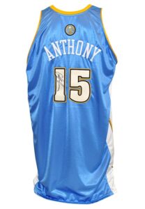 2008-09 Carmelo Anthony Denver Nuggets Game-Used & Autographed Road Jersey