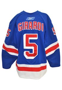 2008-09 Dan Girardi New York Rangers Game-Used Home Jersey