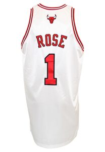 2008-09 Derrick Rose Chicago Bulls Game-Used Home Jersey