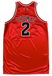 2008-09 Tim Thomas Chicago Bulls Game-Used & Signed Latin Nights Jersey