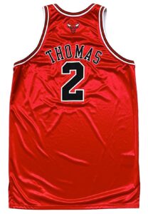 2008-09 Tim Thomas Chicago Bulls Game-Used & Signed Latin Nights Jersey