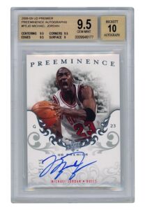 2008-09 UD Premier Preeminence Autographs Michael Jordan