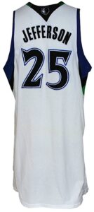 2008-2009 Al Jefferson Minnesota Timberwolves Game-Used Home Uniform