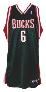 2008-2009 Andrew Bogut Milwaukee Bucks Game-Used Road Jersey