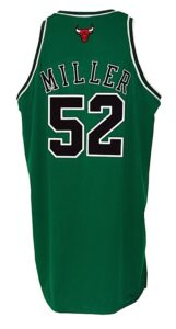 2008-2009 Brad Miller Chicago Bulls Game-Used St. Patrick’s Day Jersey