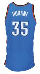 2008-2009 Kevin Durant Oklahoma City Thunder Game-Used & Autographed Road Jersey