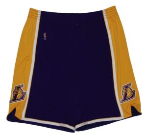 2008-2009 LA Lakers Game-Used Road Shorts Attributed to Kobe Bryant