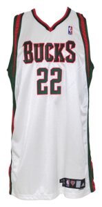 2008-2009 Michael Redd Milwaukee Bucks Game-Used Home Jersey