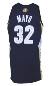 2008-2009 O.J. Mayo Rookie Memphis Grizzlies Game-Used Road Jersey