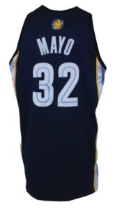 2008-2009 OJ Mayo Rookie Memphis Grizzlies Game-Used Road Jersey