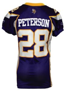 2008 Adrian Peterson Minnesota Vikings Game-Issued Home Jersey