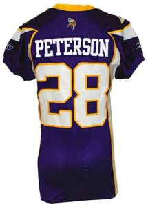 2008 Adrian Peterson Minnesota Vikings Game-Issued Home Jersey