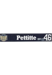 2008 Andy Pettite Yankee Stadium Locker Room Nameplate