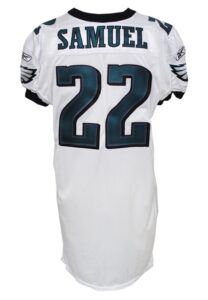 2008 Asante Samuel Philadelphia Eagles Game-Issued Road Jersey