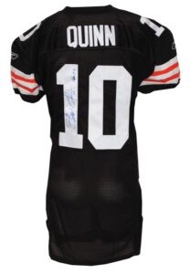 2008 Brady Quinn Cleveland Browns Game-Used & Autographed Home Jersey