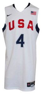 2008 Carlos Boozer USA Summer Olympics Game-Used Home Jersey