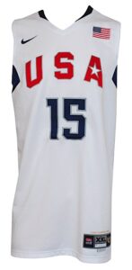 2008 Carmelo Anthony USA Summer Olympics Game-Used Home Jersey