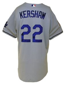 2008 Clayton Kershaw Rookie Los Angeles Dodgers Game-Used Road Jersey