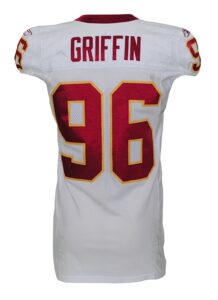 2008 Cornelius Griffin Washington Redskins Game-Used Road Jersey