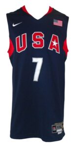 2008 Deron Williams USA Summer Olympics Game-Used Road Jersey