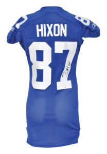 2008 Domenik Hixon New York Giants Game-Issued & Autographed Home Jersey