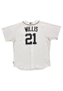 2008 Dontrelle Willis Detroit Tigers Game-Issued & Signed Home Jersey