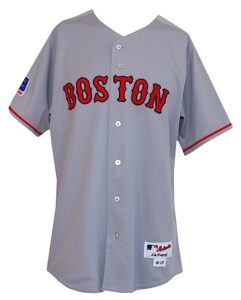 2008 Dusty Brown Boston Red Sox Worn & Autographed Japan Road Jersey