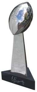 2008 Eli Manning NY Giants Autographed Super Bowl XLII Replica Trophy