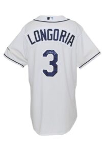 2008 Evan Longoria Tampa Bay Rays Game-Used & Autographed Home Jersey