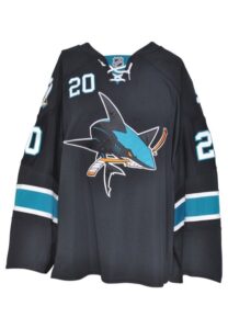 2008 Evgeni Nabokov San Jose Sharks Game-Used Black Jersey