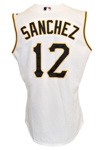 2008 Freddy Sanchez Pittsburgh Pirates Game-Used Home Jersey