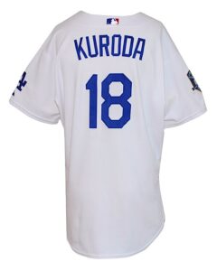 2008 Hiroki Kuroda Rookie Los Angeles Dodgers Game-Used Home Jersey