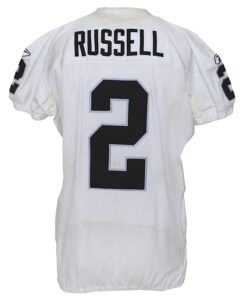 2008 JaMarcus Russell Oakland Raiders Game-Used Road Jersey