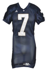 2008 Jimmy Clausen University of Notre Dame Fighting Irish Game-Used Home Jersey